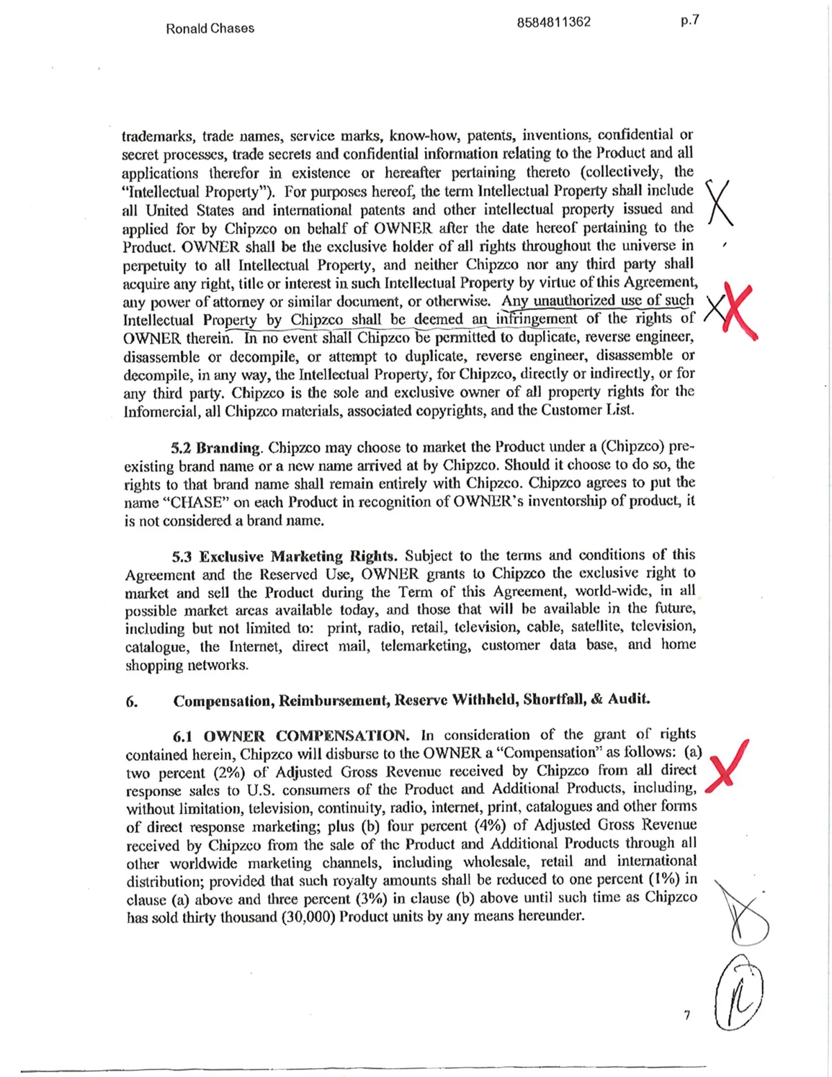 Original agreement